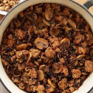 Brown rice Mushroom Sauasage Stuffing