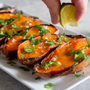 Ras-El-Hanout Oven Roasted Sweet Potatoes Cubes