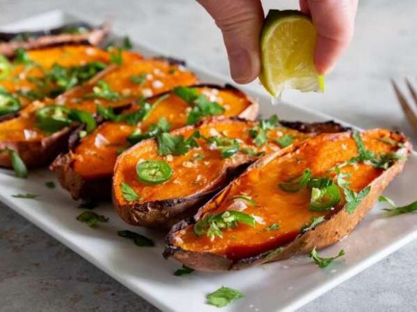 Ras-El-Hanout Oven Roasted Sweet Potatoes Cubes