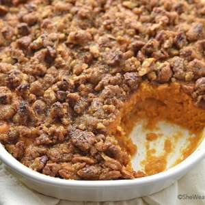 Southern Sweet Potato Casserole w/Pecan Streusel