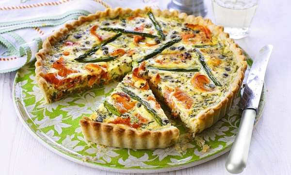 Salmon & Asparagus Quiche