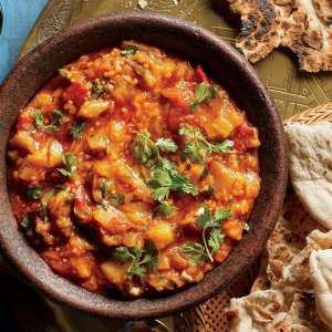 Zaalouk(Eggplant and Tomato Salad or Dip)