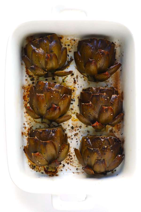 Garlic Roasted Artichokes