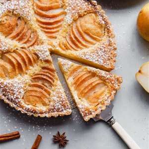 Salted Caramel and Frangipane Pear tart