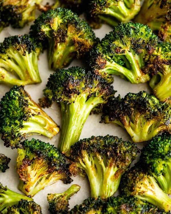 Roasted Broccoli w/Dates, Cheddar and Cashew Salad