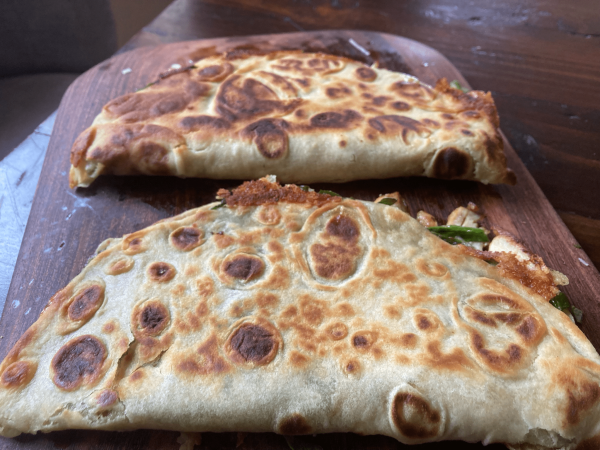 Grilled Pesto Chicken & Baby Spinach Quesadillas