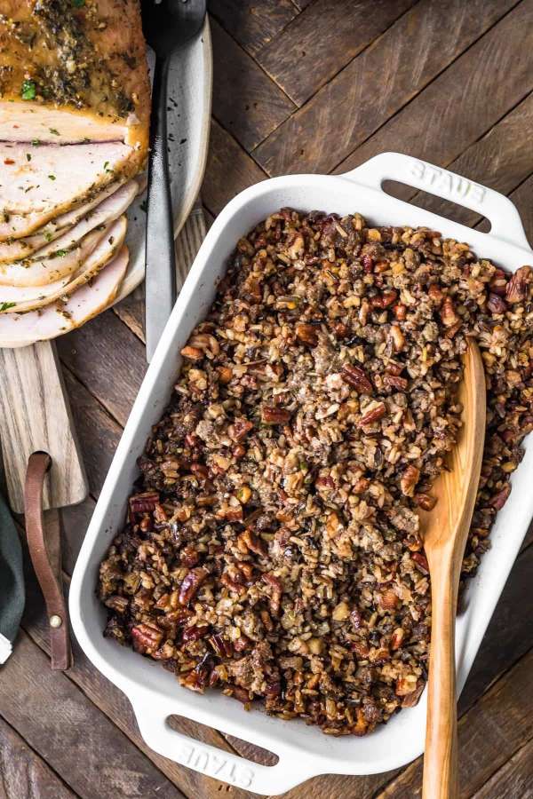 Brown rice Mushroom Sauasage Stuffing